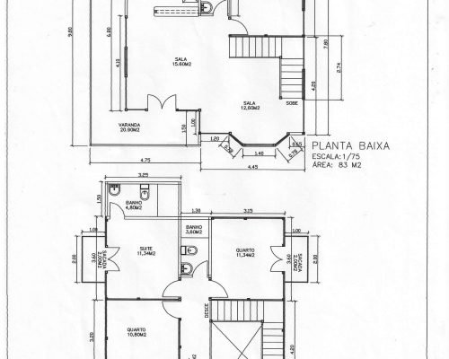 Duplex JB Casa de Madeira – Modelo Colatina-ES – 145,00 m²